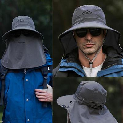 Klobouk Bucket Klobouk proti slunci Muž Rychleschnoucí Prodyšný Maska na obličej Ochrana proti slunci Venkovní Kempování Turistika Jarní Letní Klobouky Pro Muže Skládací