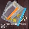 3/5pcs Silicone Food Storage Bag Reusable Up Zip Shut Bag Leakproof Fresh Bag Food Storage Bag Fresh Wrap Ziplock Bag
