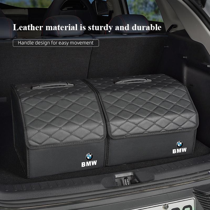BMW Leather Car Trunk Storage Box Large Capacity Auto Accessorie For BMW E46 E90 E60 F30 F10 E39 E36 F20 G30 G20 E87 E92 E91 E30