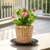 Durable Plant Risers 6Pcs Pot Risers, 8 Inch Round Plastic Bases Elevator Stands, Feet for Indoor Outdoor Flower Pots Lifters