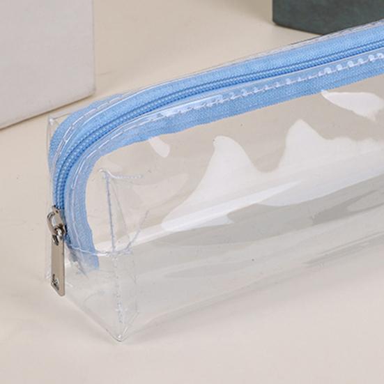 Transparente Bleistifttasche, tragbare Reißverschlusstasche, multifunktionale Kosmetiktasche, Make-up-Werkzeug, Schreibwaren-Organizer, Büro, Schulbedarf