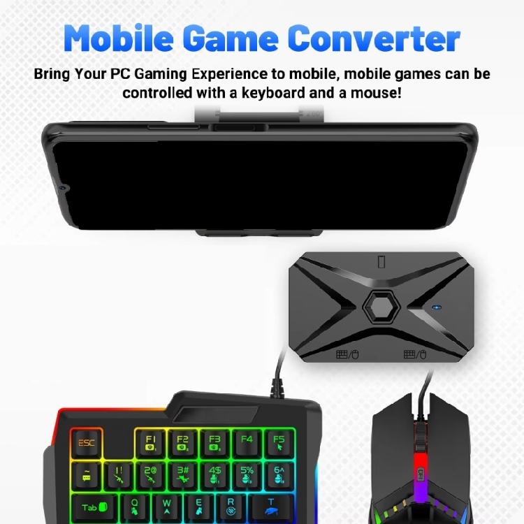 Mobiles Spiel-Tastatur-Maus-Konverter für Smartphone-Tablet Hohe Empfindlichkeit ABS-Material
