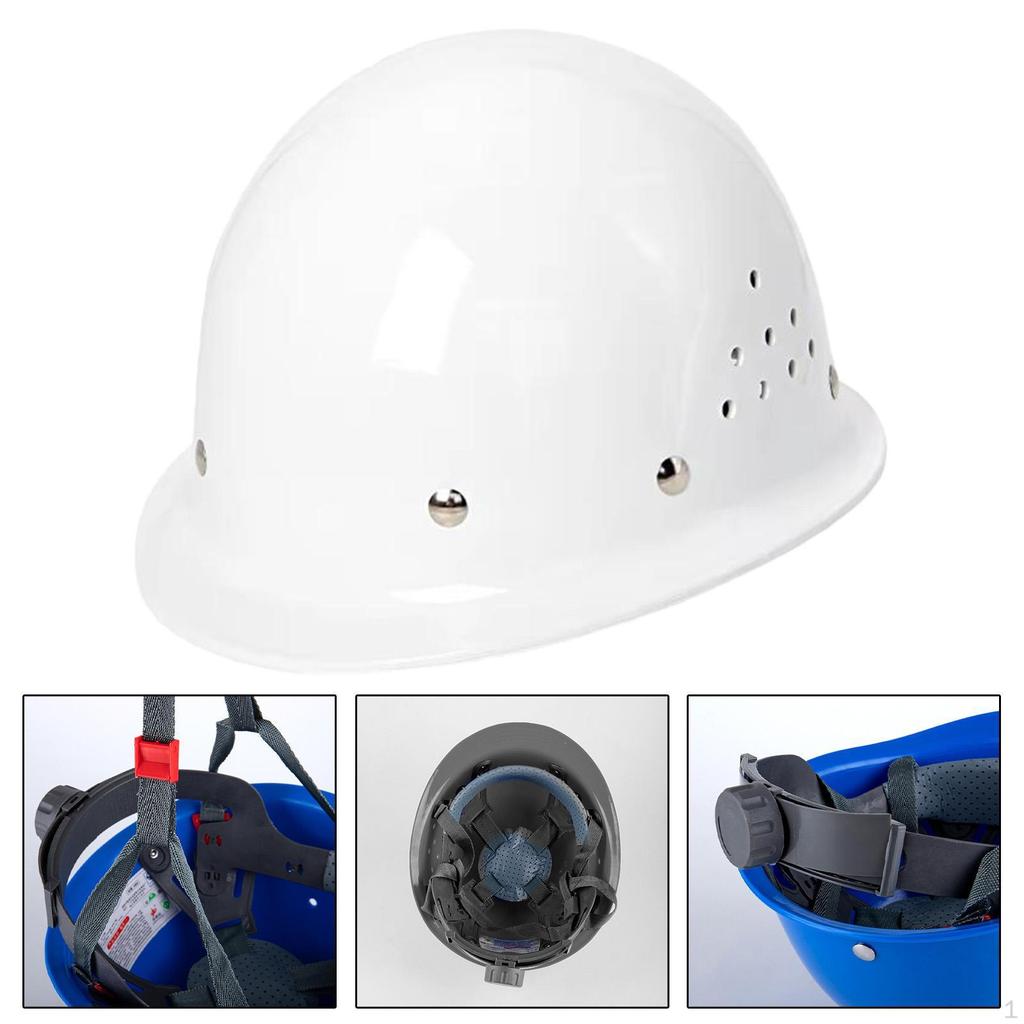 Hard Hat Construction Helmet Adjustable Non Slip Lining Labor Protection Cap for Workers