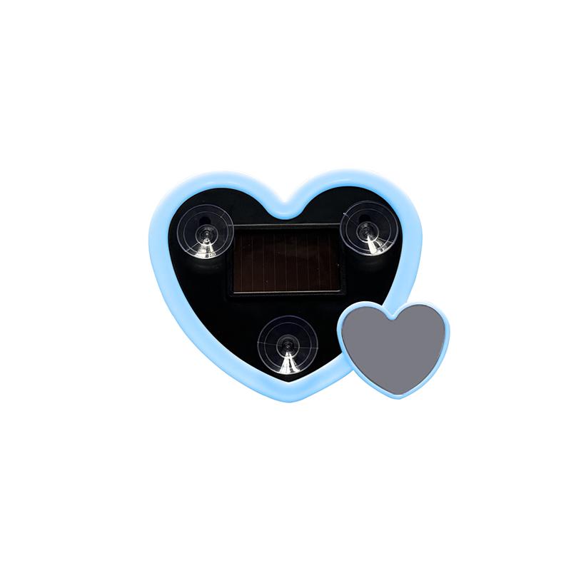 LED neon lights, car triangle windows, solar heart lights, car windows, heart-shaped glowing ambient lights car decoration light