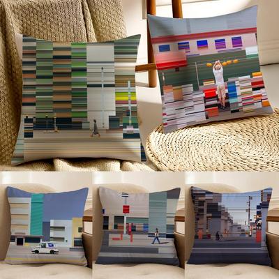 Abstrakte Welt Premium Druck Kissenbezug Kissenhülle Milbenschutz Wohnzimmer Sofa Dekor Kissen Raum