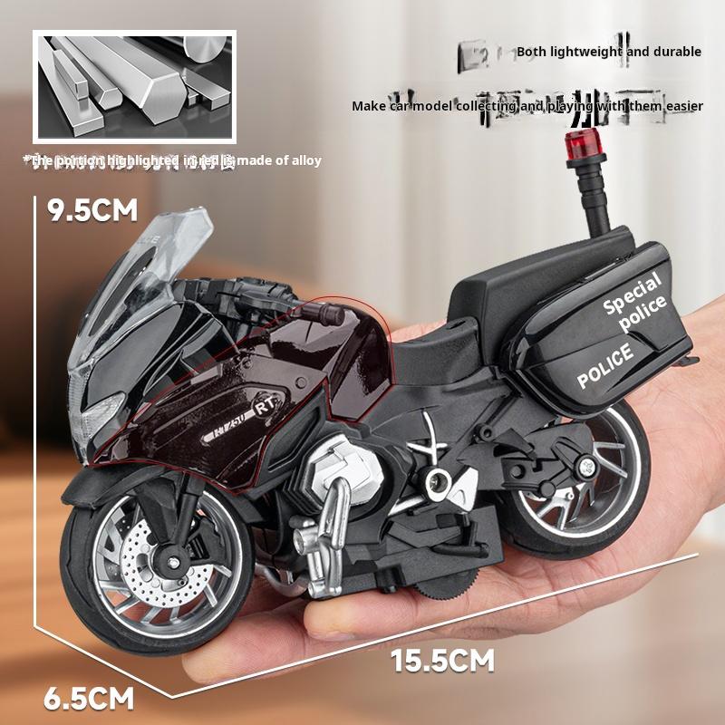 1:14 R1250Rt-P Robustes Streifenpolizeimotorrad Simulationslegierungsmodell Spielzeug Sammlerstück Ornament