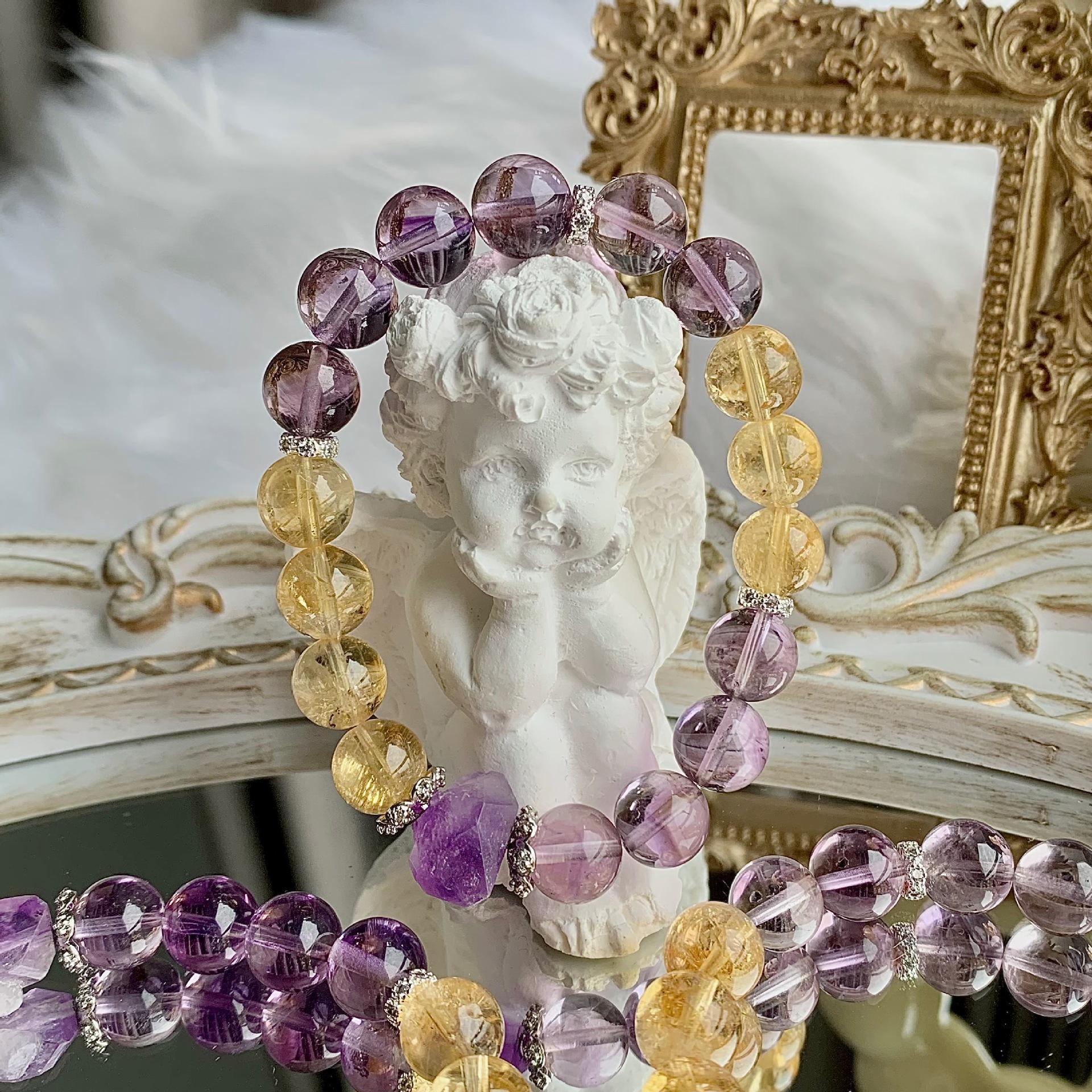 

New Jewelry: Jiuli Purple Fire Natural Amethyst Bracelet diy New Arrival: Natural Crystal Bracelet A080