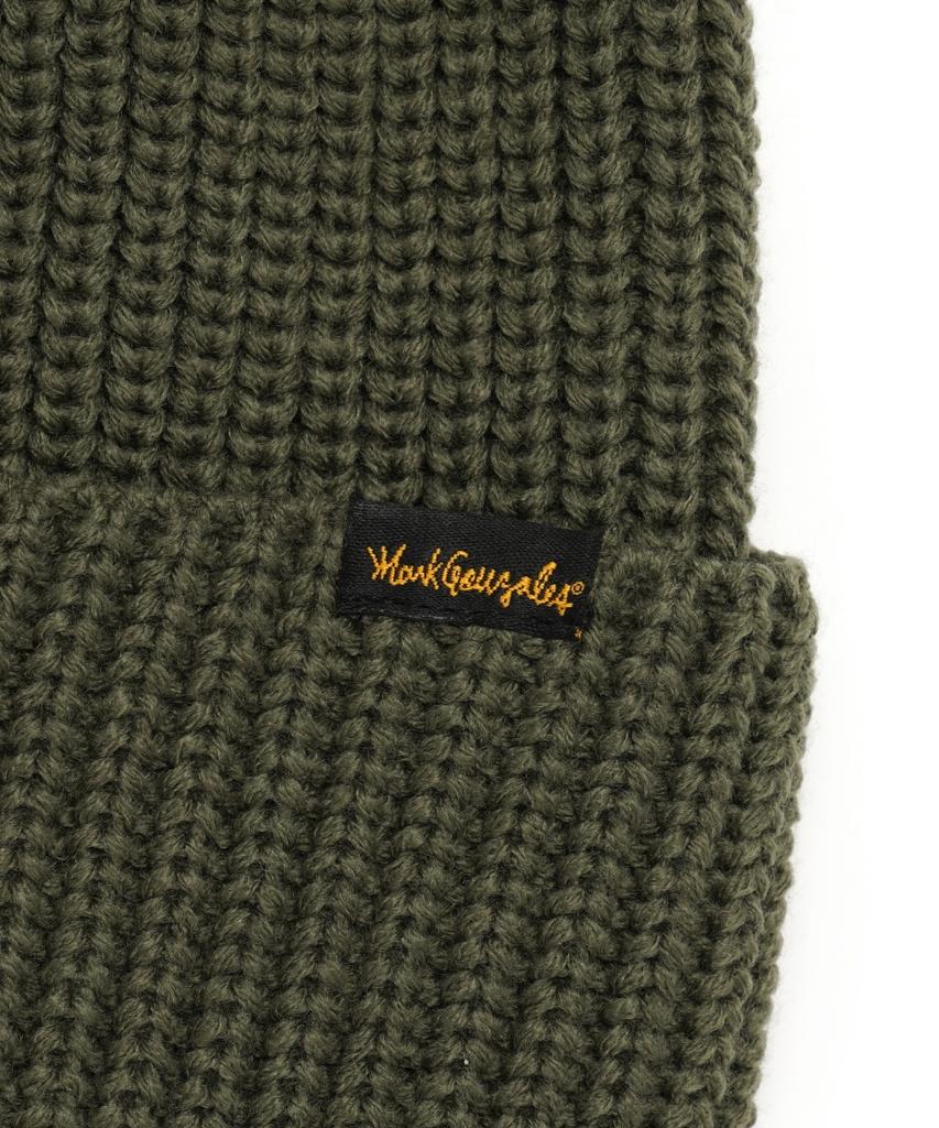 Mark Gonzales Knit Cuff Beanie - Khaki
