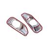 1 Pair Silver/Red For Jeep Wrangler JL 2018 2019 Car Front Fog Lamp Decorative Cover Sticker Accessories