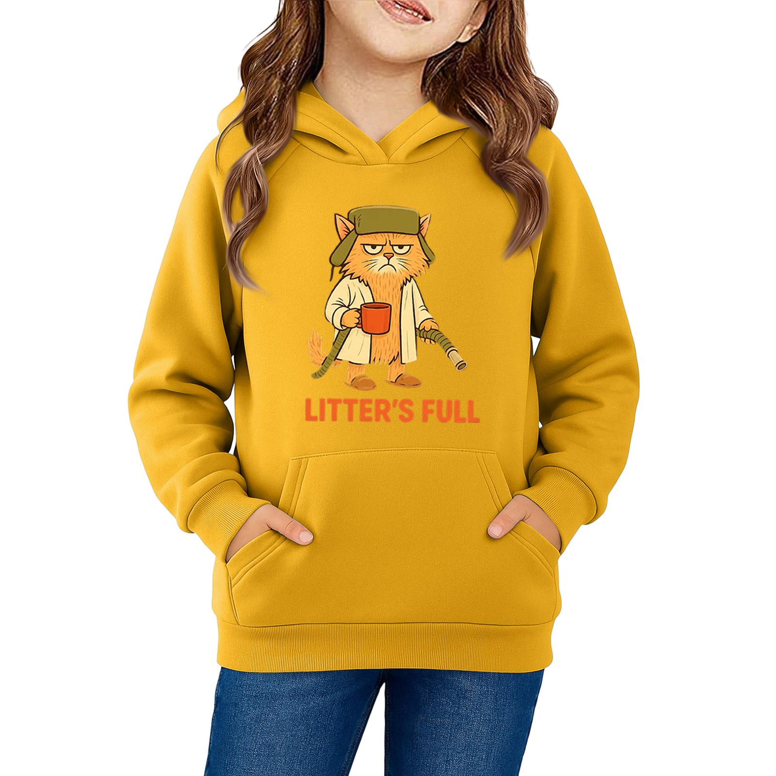 

Толстовки для девочек-подростков, толстовки с длинным рукавом, пуловер с завязками, симпатичная толстовка большого размера 160 жёлтый