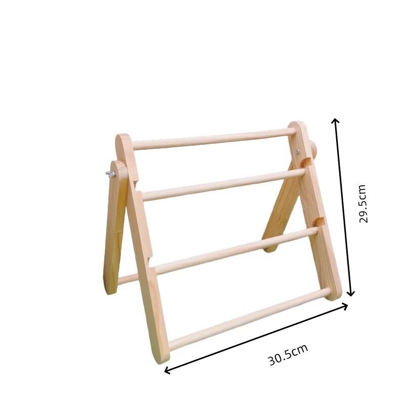 Solid Wood Beaded Bracelet and Jewelry Display Stand
