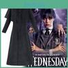 Wednesday Addams Season Two Cosplay Costume With Polyester Blazer For Halloween Parties