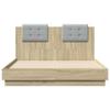 Bed Frame with Headboard Sonoma Oak 120x190 cm Wood Based Panel