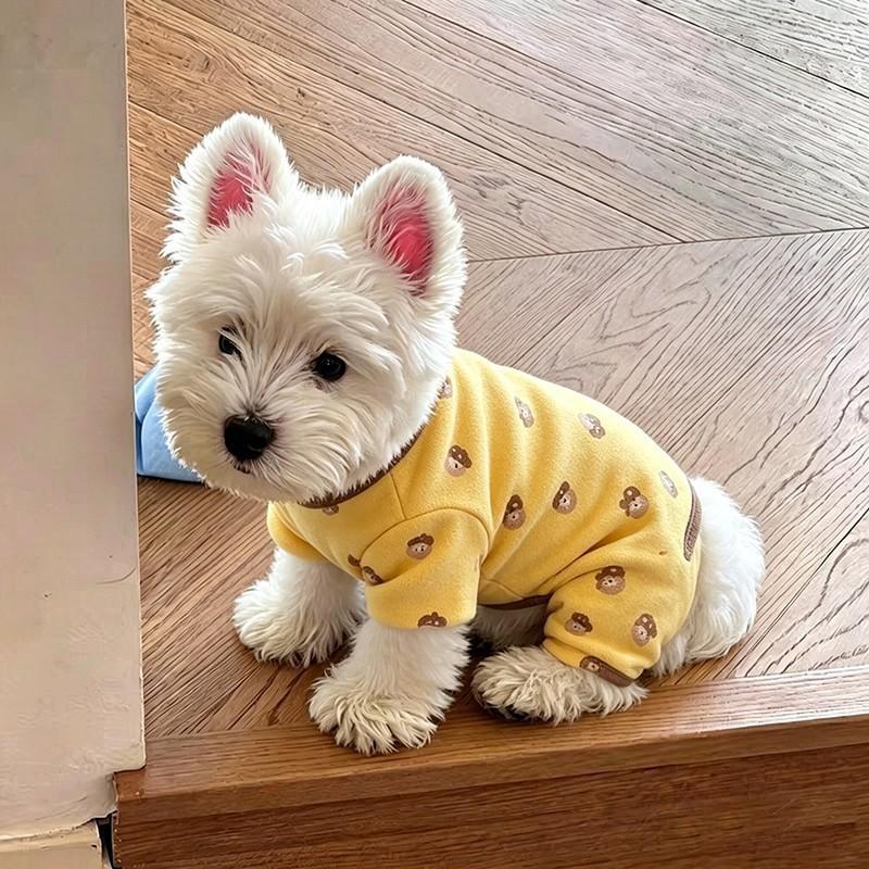 Pet Dog Outfit Four-Legged Belly Cover Shirt Small Breeds Like Teddy Bichon Frise Lightweight Casual Vest