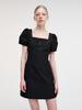 Etmont Square Puff Mini Dress, Black