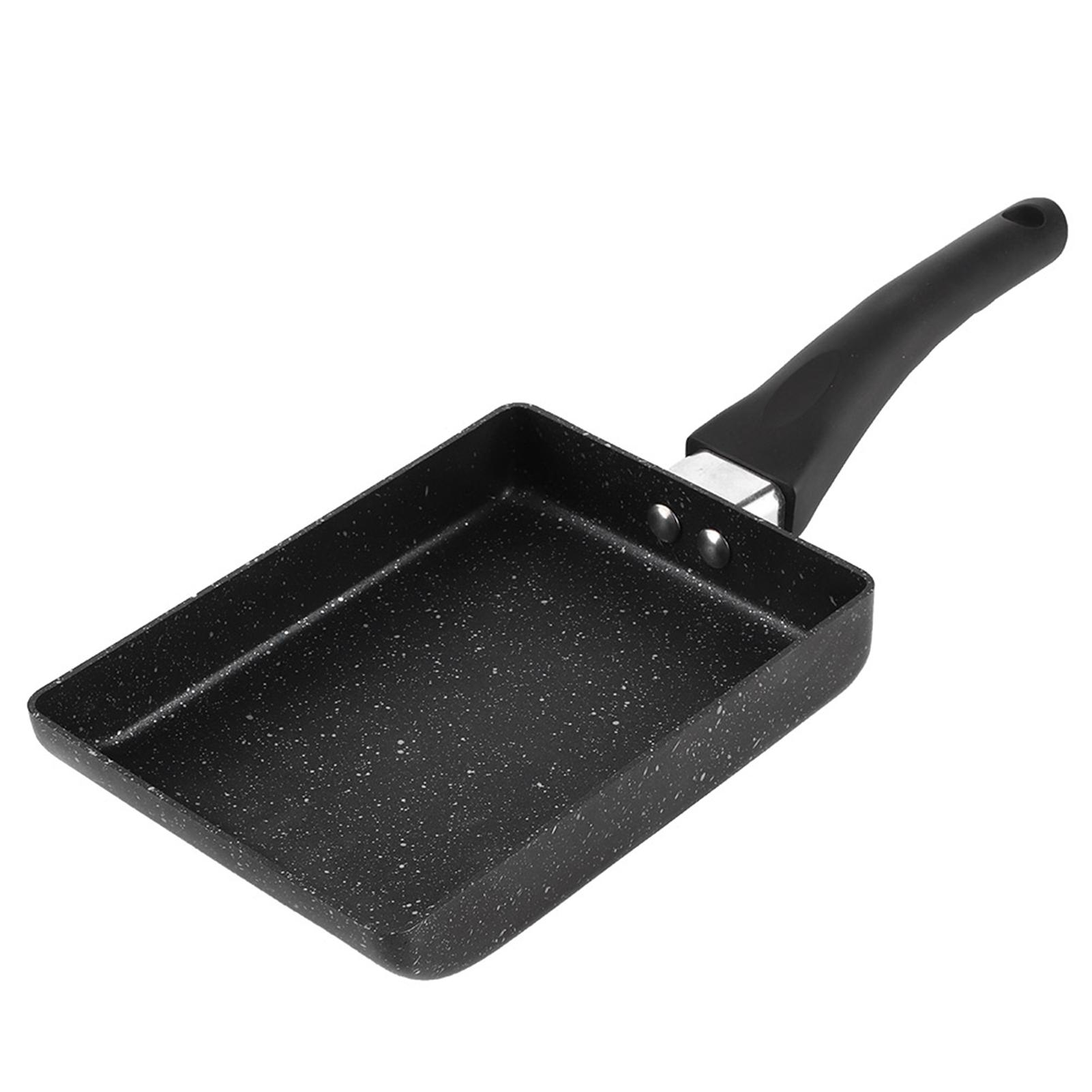 

Tamagoyaki Rectangular Non‑Stick Saucepan Plastic Handle Black Omelet Frying Pan