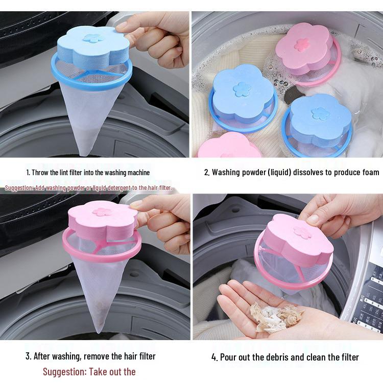 Floating Washing Machine Hair & Debris Removal Filter Bag