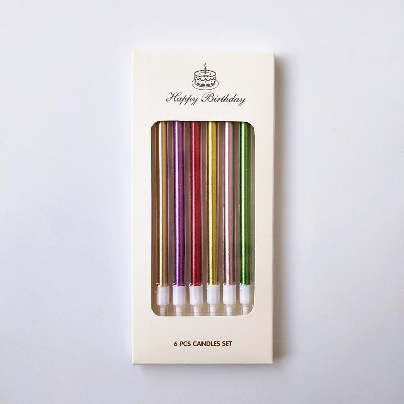 Elegant Long Stick Smokeless Candles for Cake and Wedding Decor