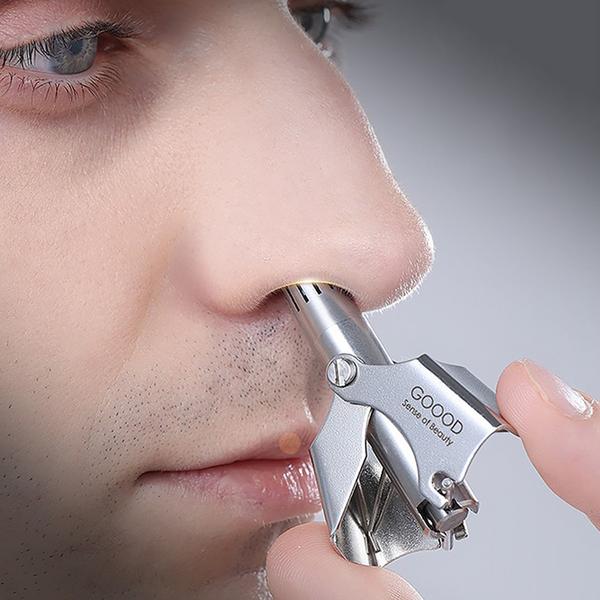 

Синий 8 Мужской органайзер для волос в носу Водонепроницаемое ручное средство для удаления волос в носу Безопасное лезвие, 1 шт., Серебристый