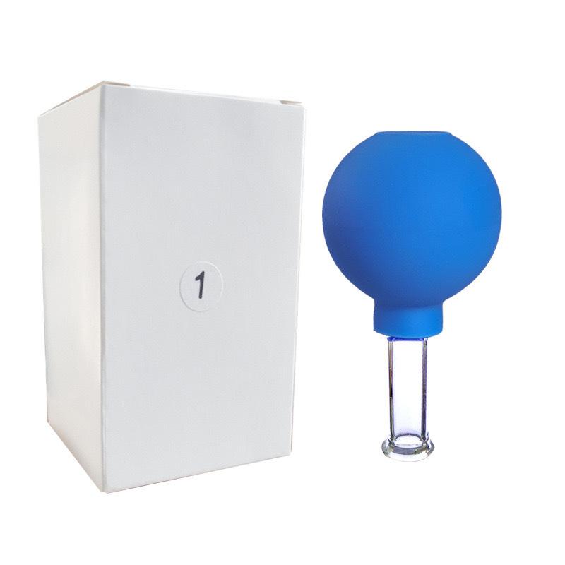 

1PC Blue Pink Vacuum Cupping Cups PVC Head Glass Suction Body Massage Family Meridian Acupuncture Chinese Medical Therapy Jar