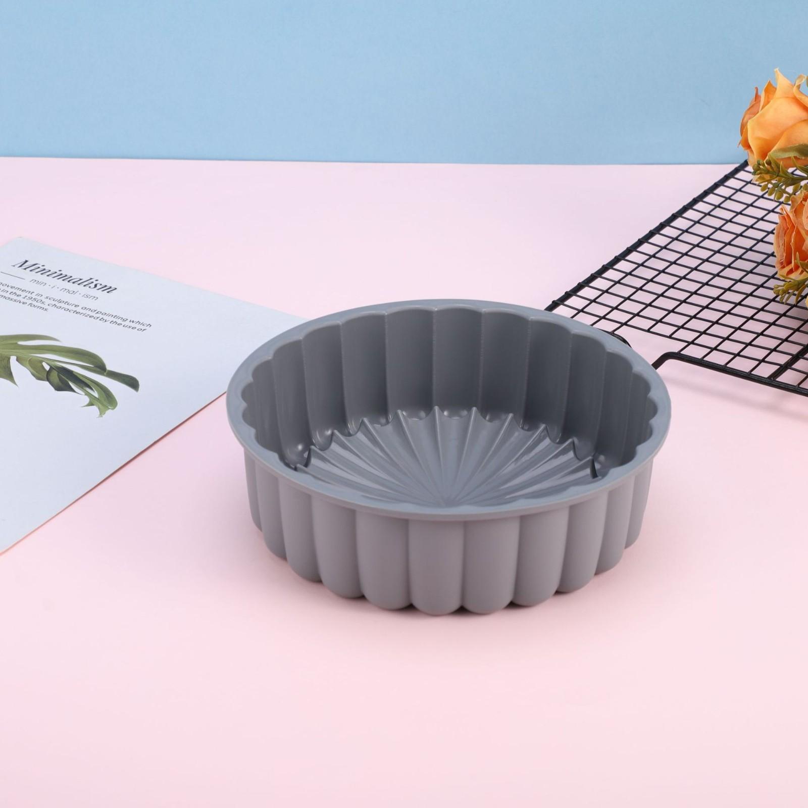 

Бытовые силиконовые формы для яичного пирога в виде подсолнуха, инструменты для выпечки, силиконовые складные круглые формы для торта One Size