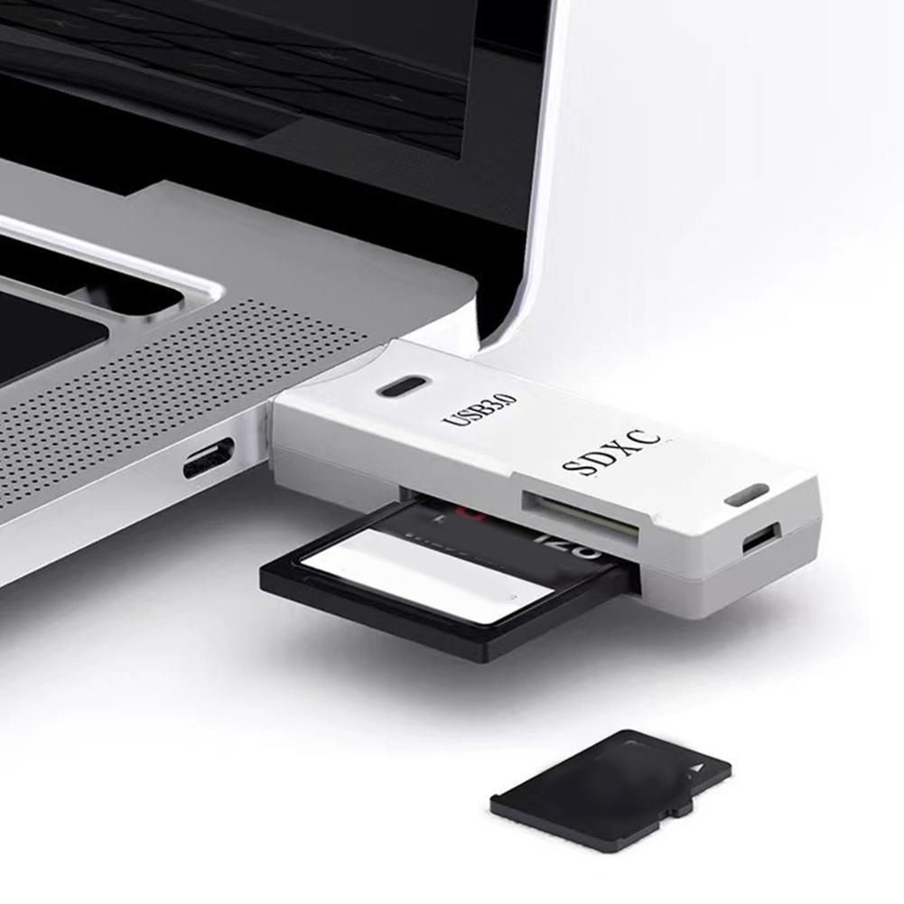 USB2.0 USB3.0 Portable Card Reader for SD MicroSD TF High-Speed Memory Card Reader Adapter Dual Slots