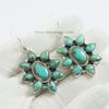 Arizona Turquoise Sterling Silver Dangle Earrings: Cluster Jewelry
