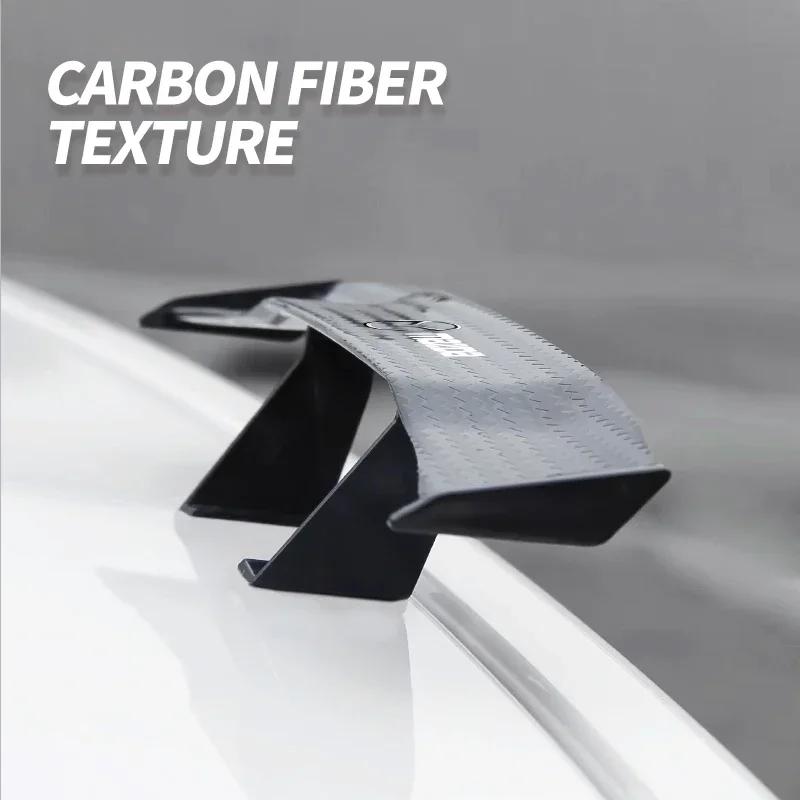 Car Tail Wing Spoiler Carbon Fiber ABS Look Mini Modified Tail Wings Model For Mazda 2 3 5 M5 Ms CX-4 CX-5 CX6 M3 M6 MX3 MX5 Rx8