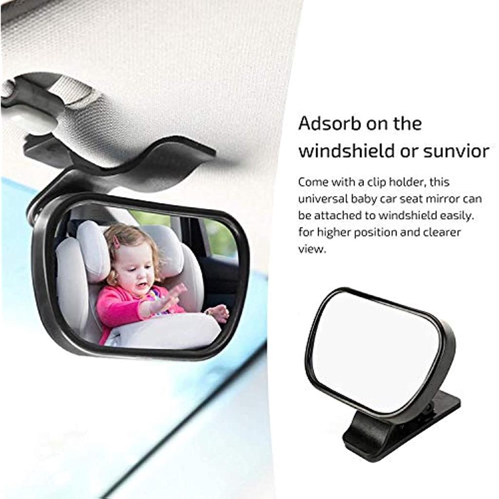 Baby-Rückspiegel, 2 Stück, Monitor, Babyspiegel, Autospiegel für Baby-Rückspiegel, Sicherheit, Auto-Babyspiegel, unzerbrechliches Glas, Sicherheit, 360 ° drehbar