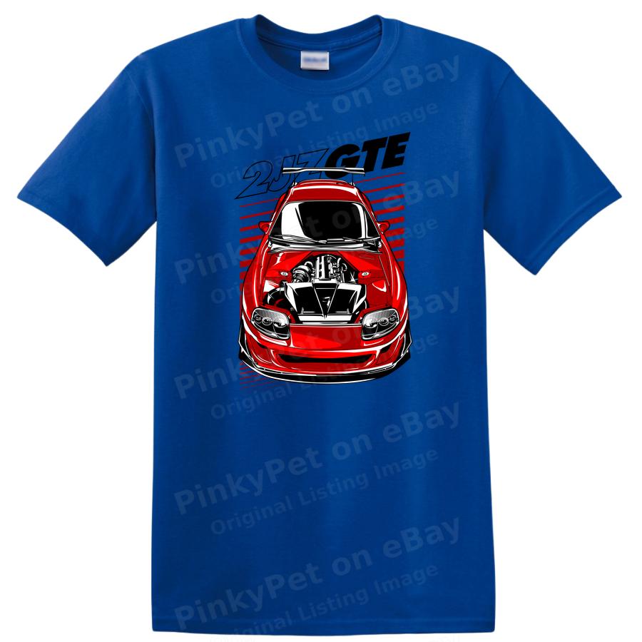 Red Sports Car Engine Graphic T Shirt Retro Auto Racing Enthusiast Tee