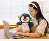 Chubby Penguin Plush Toy with Fun Headphones - Cute Cartoon Doll Gift for Girls