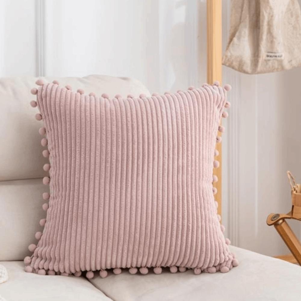 Mit Pompon Bohemia Kissenbezug Kord Kissenbezug Praktischer Kissenbezug Wohnzimmer