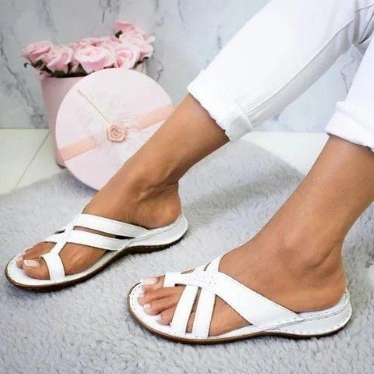 Women'S Slippers Fashion Platform Wedge Sandals Comfortable Flat Simple Non-Slip Beach Shoes Sandalia Feminina Plataforma