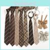 Childrens Checkered Pattern Necktie With Retro Plaid For Casual School Wear