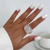 Retro Stackable Transparent Resin Ring: Colorful Arc Wide Band