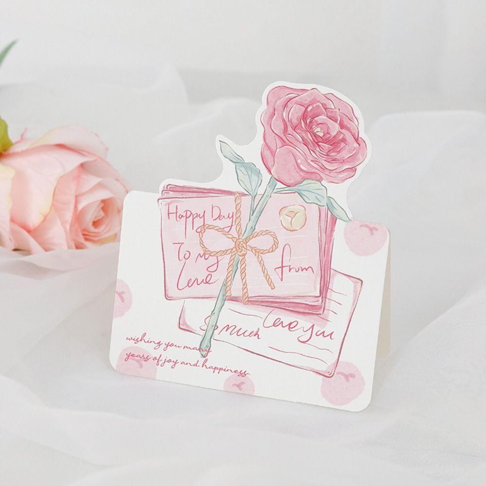 

10pcs DIY Decoration Greeting Card Bouquet Series Message Card Romantic Mother s Day 06