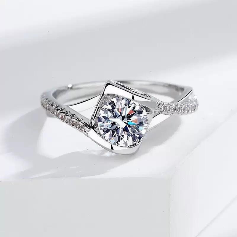 Luxury Adjustable Diamond Couple Wedding Ring - Elegant, Simple, Fashionable