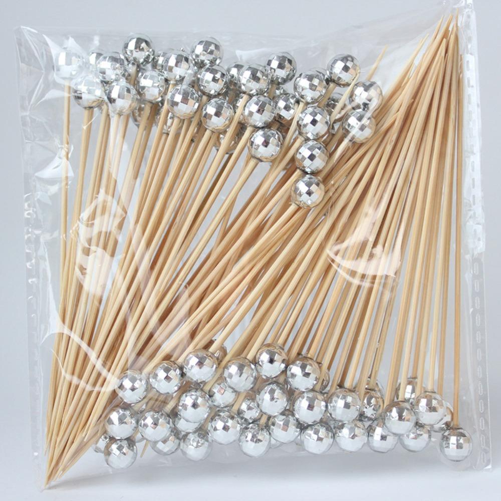 100pcs Disposable Food Picks 12 Cm Dessert Sticks Decorative Cake Toppers Wedding Birthday Party