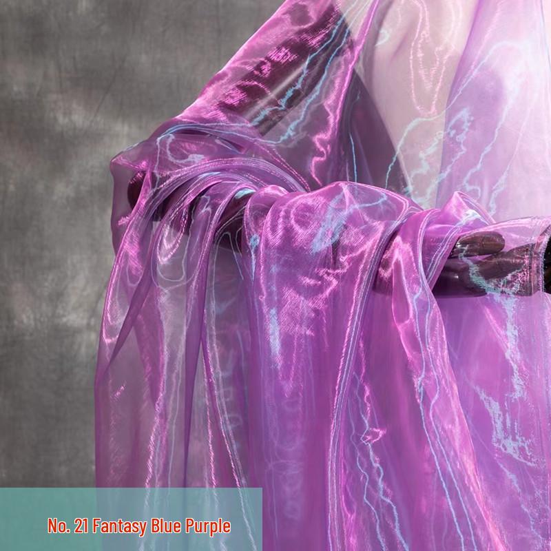 Iridescent Two-Tone Gradient Organza Pearl Gauze for Performance Costumes, Weddings, and Kindergarten Events