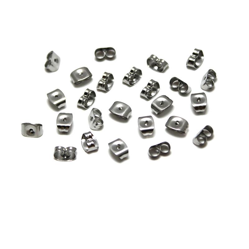 

100pcs/lot 5mm 6mm Stainless Steel Earring Backs Stoppers Ear Plugs for Stud Earrings Jewelry Making DIY Earring Accessories 3.5x5mm