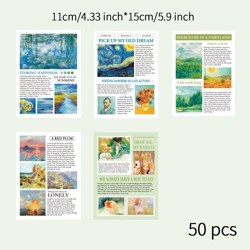 

50 шт. винтажный материал INS, бумажный планировщик, канцелярские товары «сделай сам», фоновая бумага, декоративная бумага для скрапбукинга, ненужные принадлежности для журналов