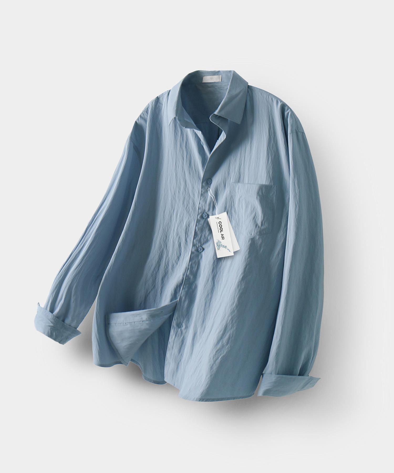 Mood Inside (Summer) Stone Ice Semi-Over Rn Shirt _Sora L