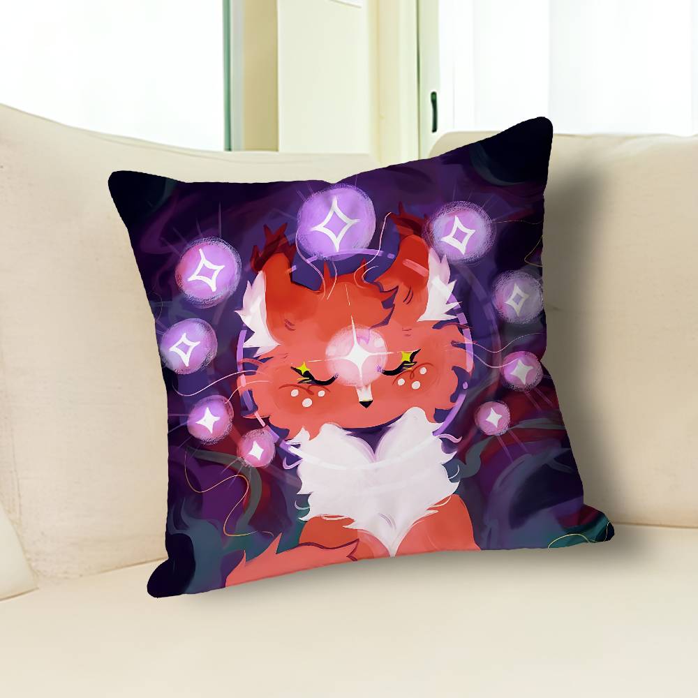 Novel W-Warriors C-Cats Throw Pillow Case Decoration Bed Custom Square Pillowcase Pad Cover