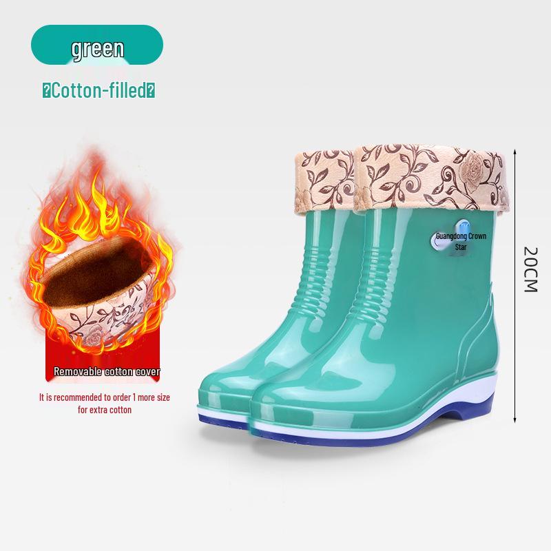 Damen Verdickte Rutschfeste Wasserdichte Regenstiefel zum Wattwandern