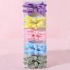 10Pcs/Set Women Girls Bowknot Hair Bands 4CM Elastic Headbands Colorful Bow Tie Scrunchies Headwear Girls Hair Accessories Gift