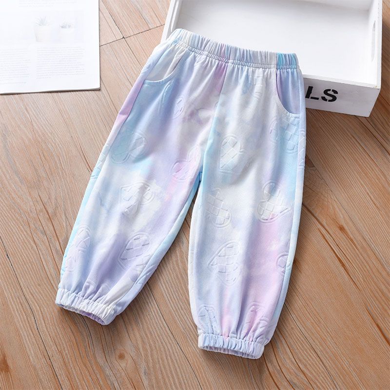 Children's Fashion Pants Girls' Summer Clothes Princess Baby Casual Cropped Pants Thin Design for Summer