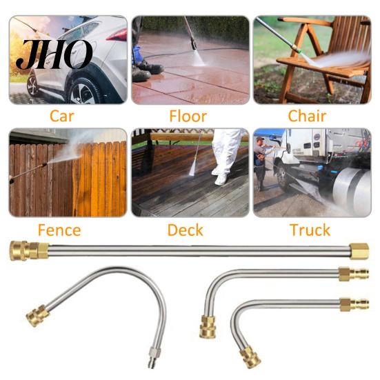 Pressure Washer Accessories 10Pcs 4000PSI Telescoping High Wand Nozzle Heads Set Quick-Connect Extension Gutter Cleaner Tool