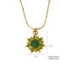 Stainless Steel 18K Gold-plated Colorful Crystal Pendant Necklace, Fashionable and Personalized Jewelry