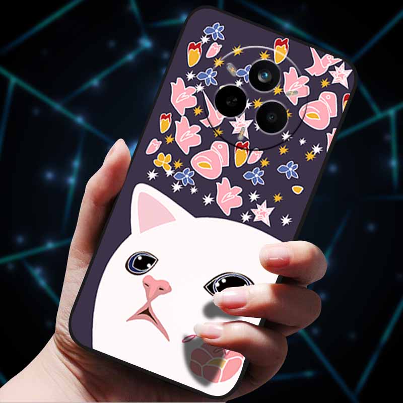 For Realme 14 Pro 5G Case 14Pro+ Soft Silicone Bumper 3D Flowers Emboss Phone Cases for Realme 14 Pro+ Plus Back Covers Shells