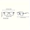 2pcs Classic Square Blue Light Blocking Reading Glasses Comfortable And Stylish Presbyopic Glasses for Both Men And Women